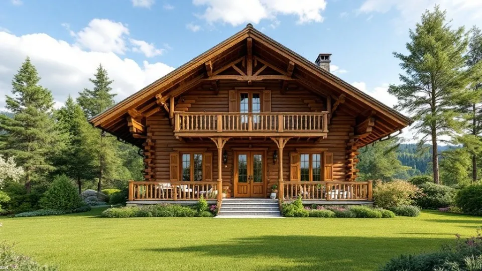 гарний будинок з дерева, Flux Pro