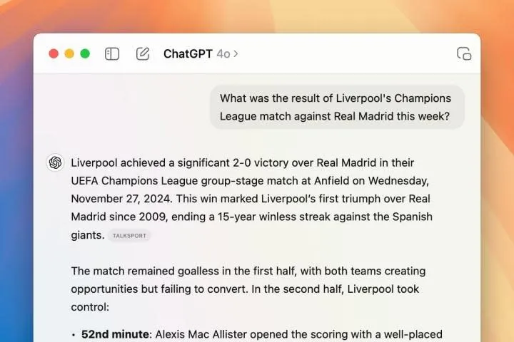 ChatGPT on MacBook, Digital Trends