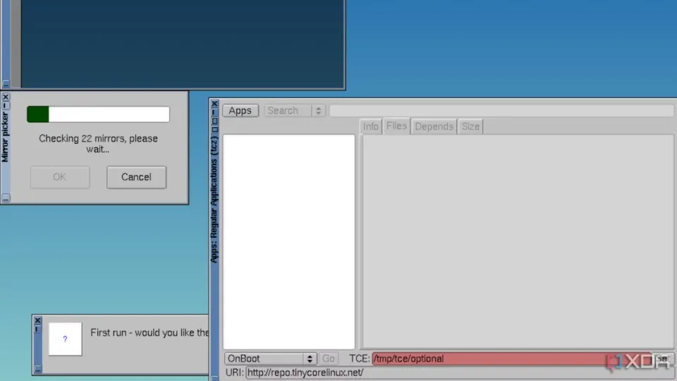 Tiny Core Linux, XDA