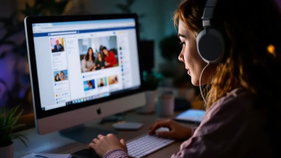дівчина в соцмережі Facebook