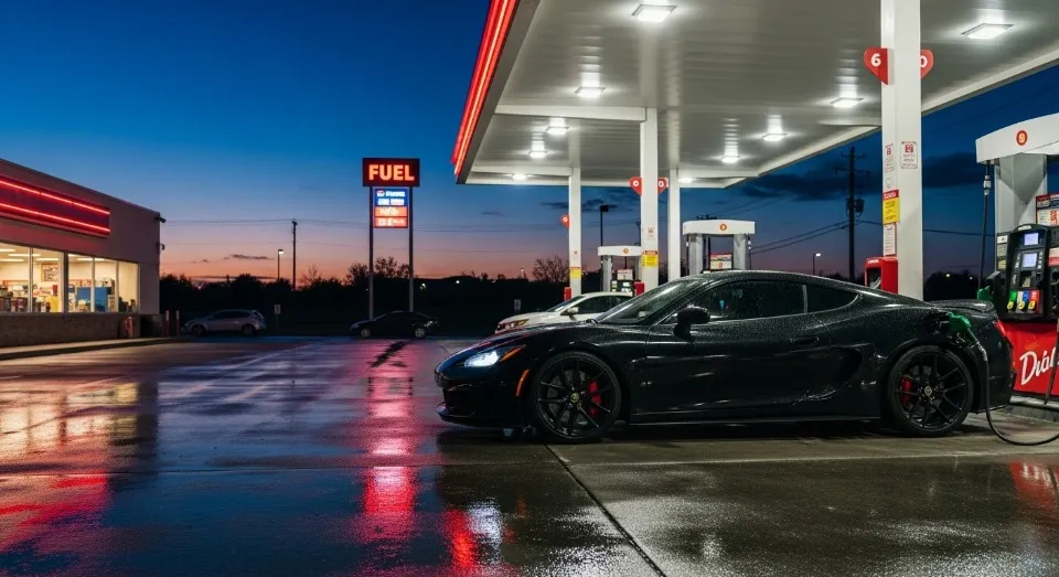 авто на заправке