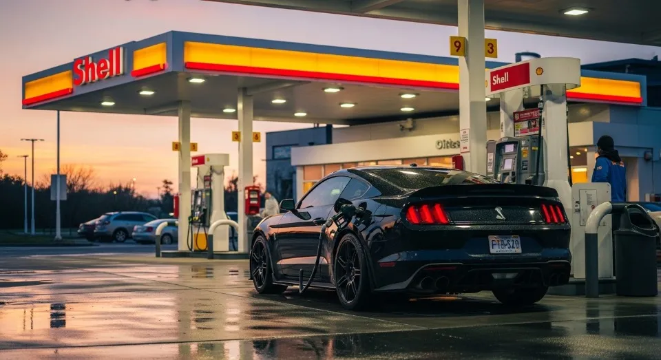 авто на заправке