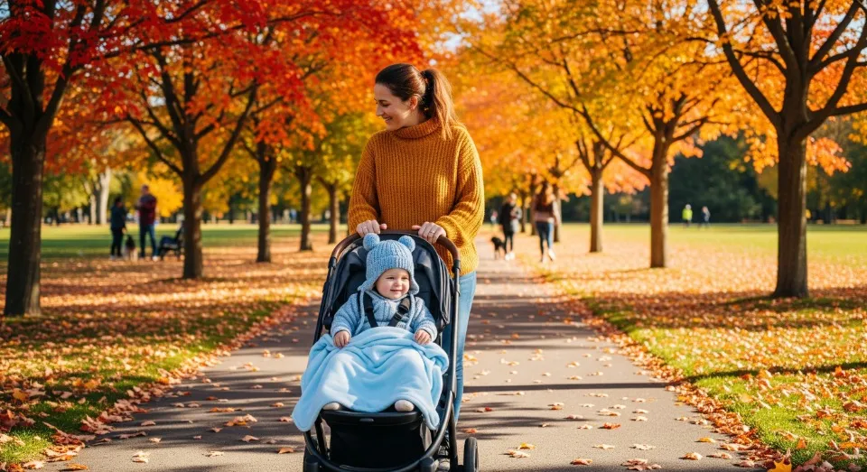 мама гуляє з дитиною
