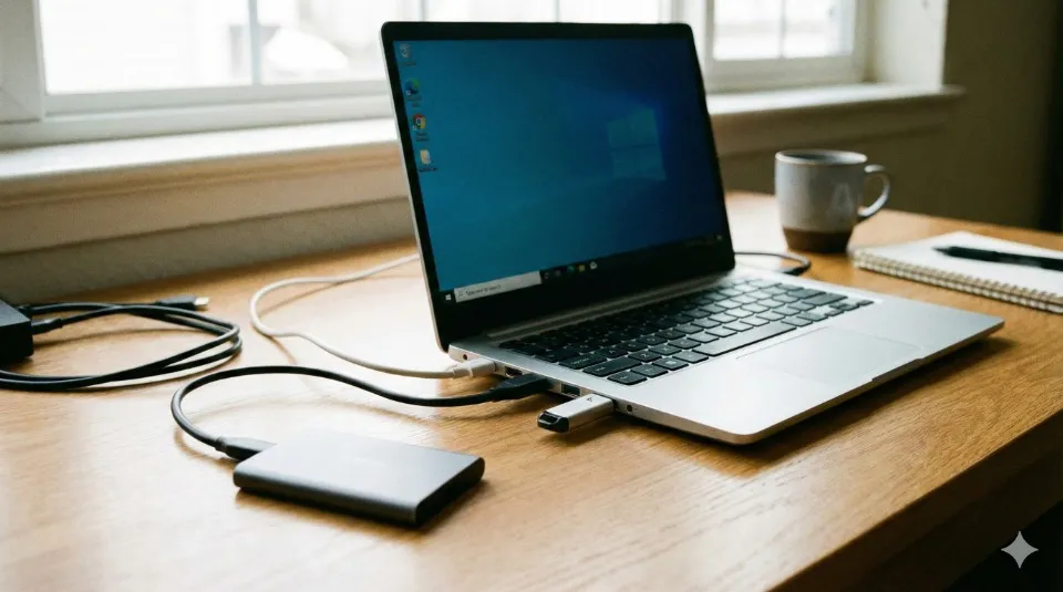 ноутбук на столе