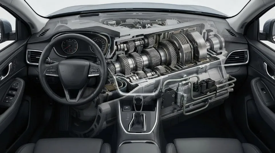 коробка автомат всередині авто